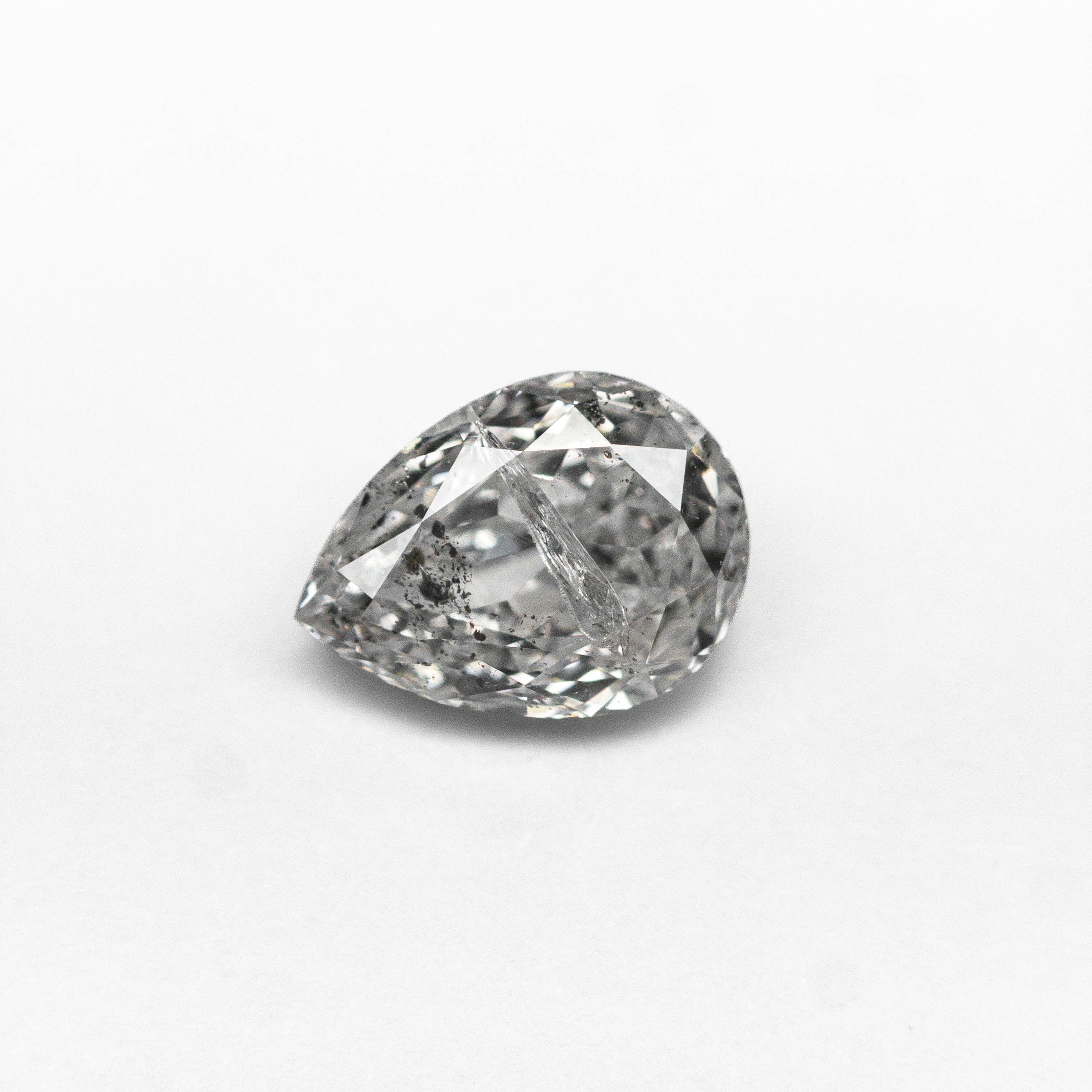 Salt and Pepper Brilliant Diamond - 0.77ct Pear