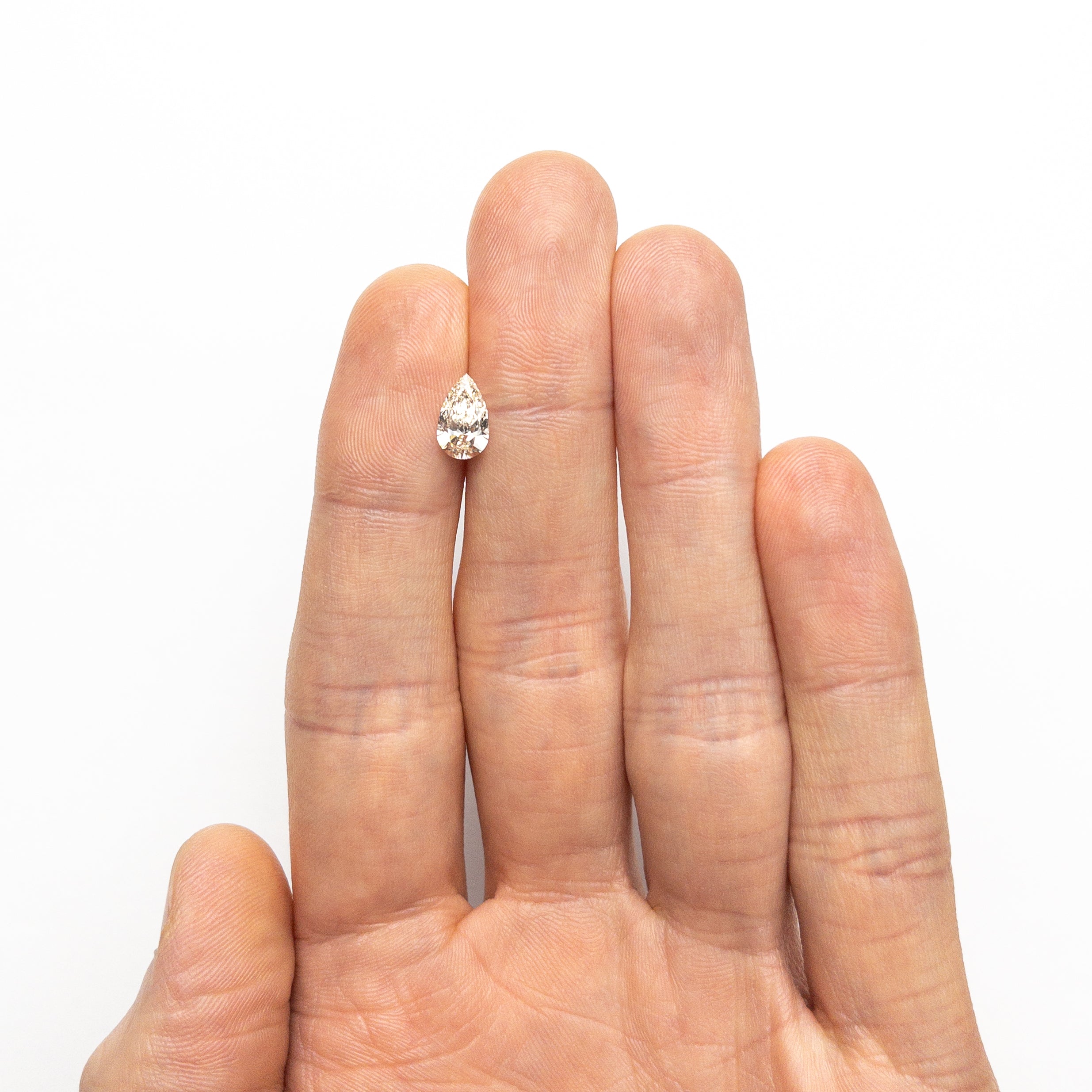 Light Champagne Brilliant Diamond - 1.01ct Pear