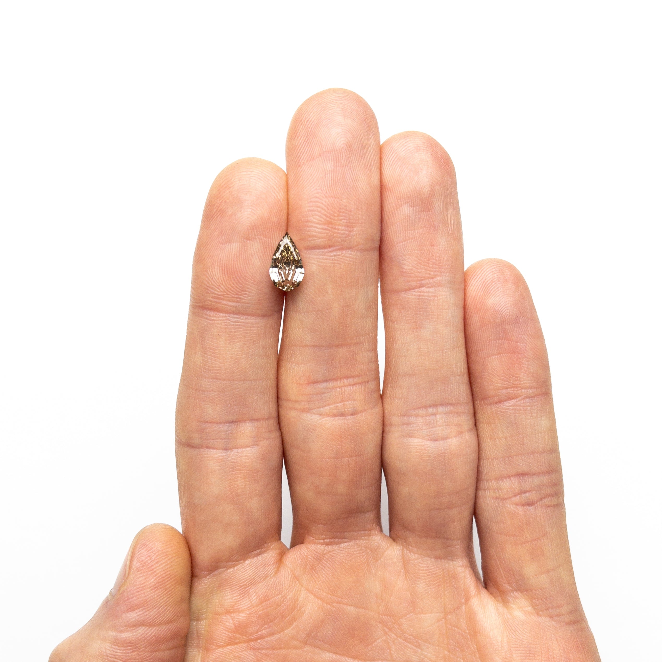 Champagne Step Cut Diamond - 1.46ct Geo Pear