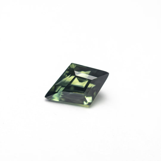 Parti Teal-Green Step Cut Sapphire - 1.06ct Kite