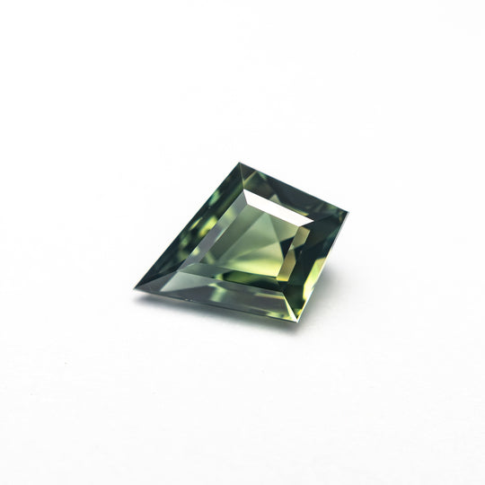 Green Step Cut Sapphire - 1.02ct Kite