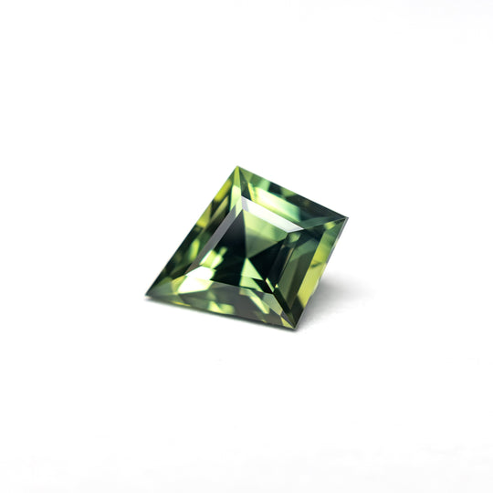 Green Step Cut Sapphire - 0.99ct Kite