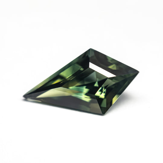 Green Step Cut Sapphire - 2.16ct Kite