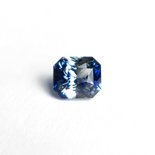 Parti Blue-White Brilliant Sapphire - 1.18ct Cut Corner Rectangle