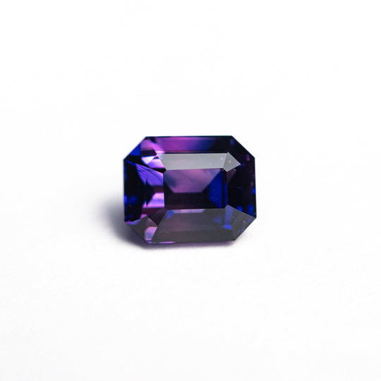 Parti Purple-Blue Step Cut Sapphire - 1.54ct Cut Corner Rectangle