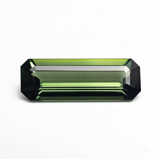 Green Step Cut Sapphire - 1.73ct Cut Corner Rectangle