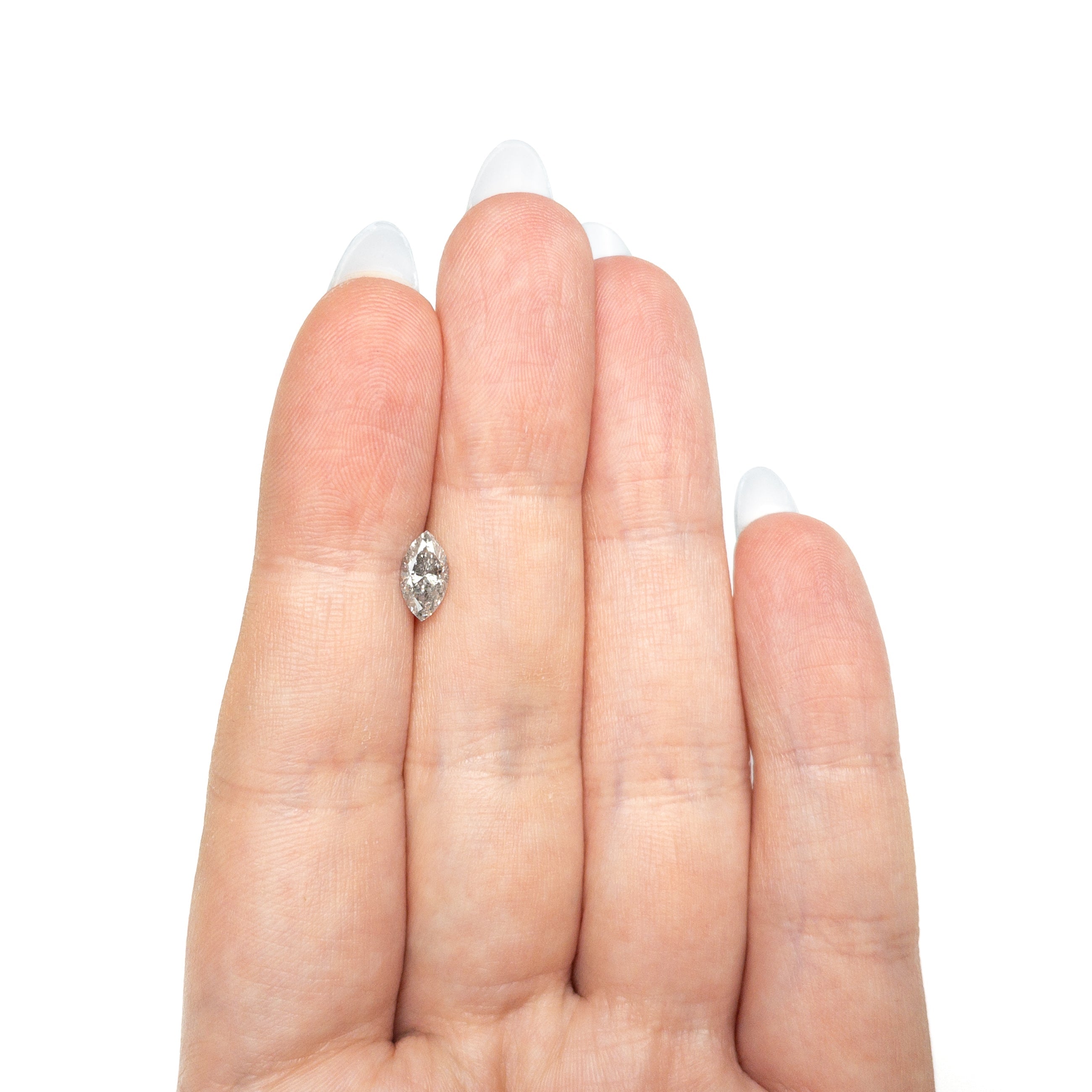 Salt and Pepper Brilliant Diamond - 0.72ct Marquise
