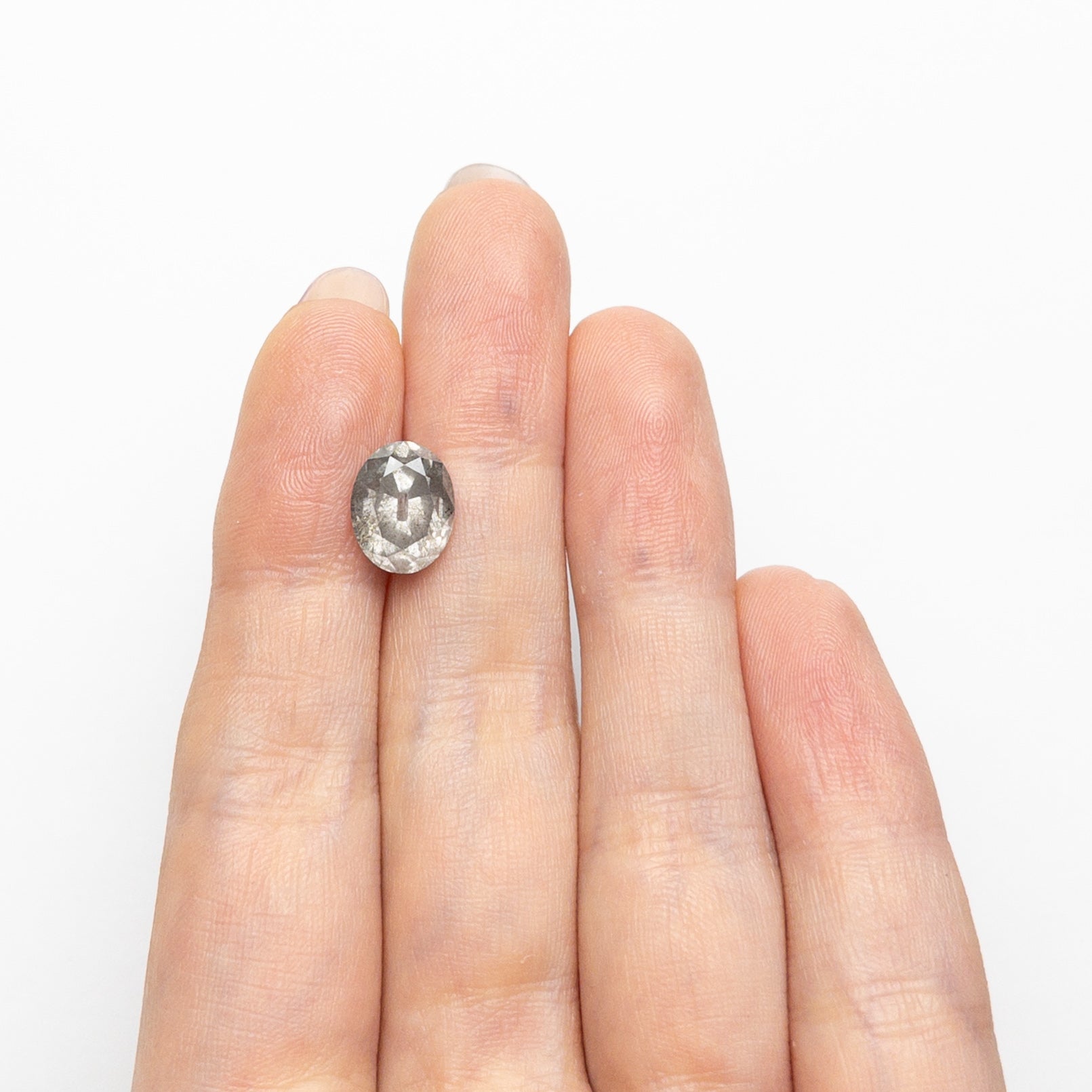 Salt and Pepper Brilliant Diamond - 3.44ct Oval