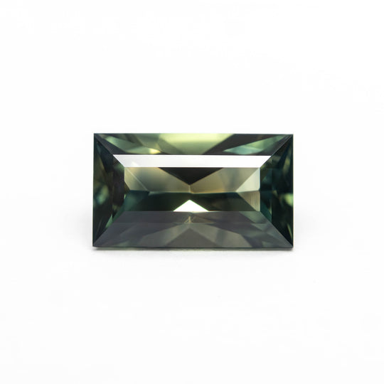 Green Step Cut Sapphire - 1.55ct Rectangle