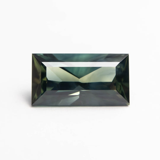Teal/Green Step Cut Sapphire - 2.18ct Rectangle