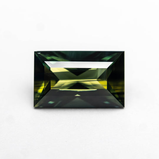 Green/Teal Step Cut Sapphire - 2.24ct Rectangle