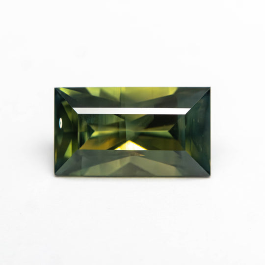 Green Step Cut Sapphire - 2.18ct Rectangle