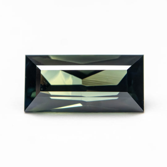 Green/Teal Step Cut Sapphire - 3.22ct Rectangle