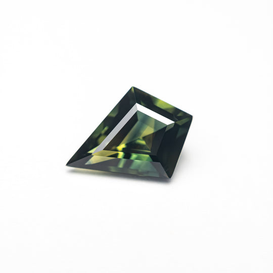 Green/Teal Step Cut Sapphire - 1.24ct Kite