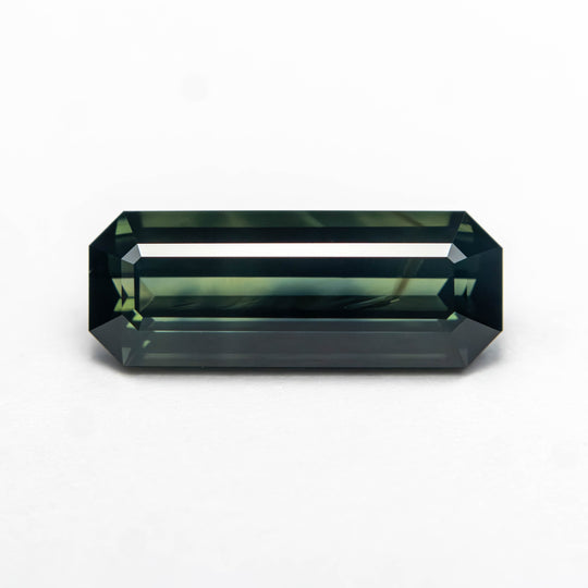 Green/Teal Step Cut Sapphire - 1.82ct Cut Corner Rectangle