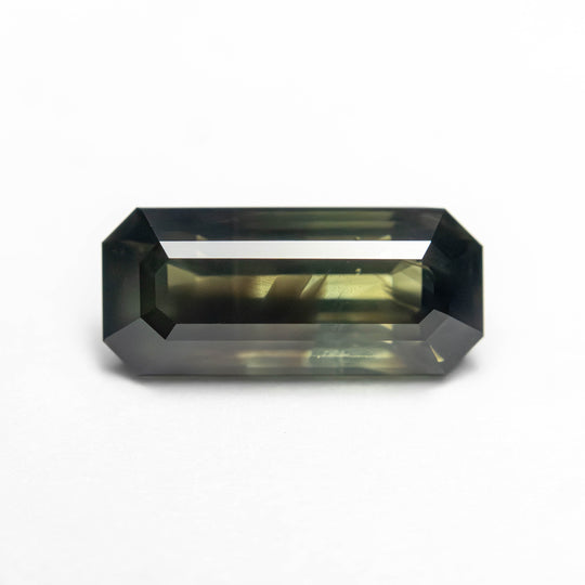 Green Step Cut Sapphire - 2.18ct Cut Corner Rectangle