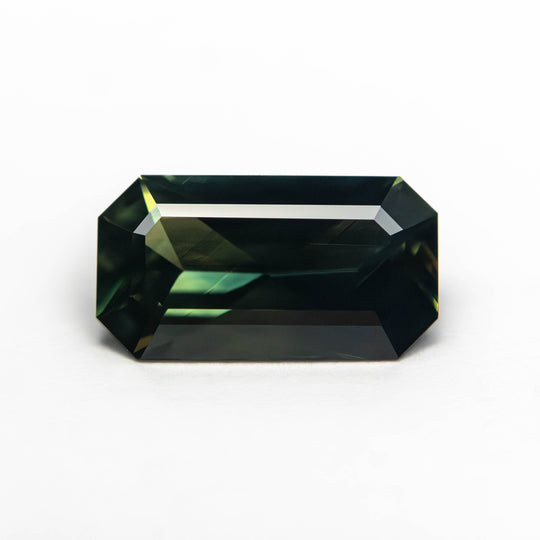 Green/Teal Step Cut Sapphire - 2.00ct Cut Corner Rectangle