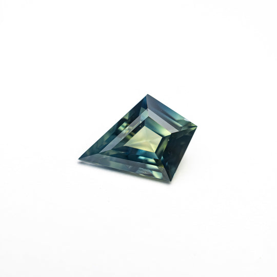 Teal/Green Step Cut Sapphire - 0.88ct Kite