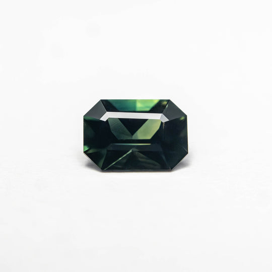Green/Teal Step Cut Sapphire - 0.70ct Cut Corner Rectangle
