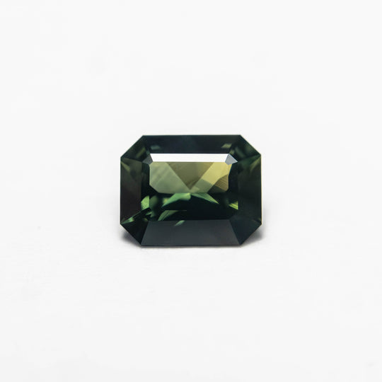 Green Step Cut Sapphire - 0.69ct Cut Corner Rectangle