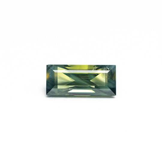 Green Step Cut Sapphire - 0.81ct Rectangle
