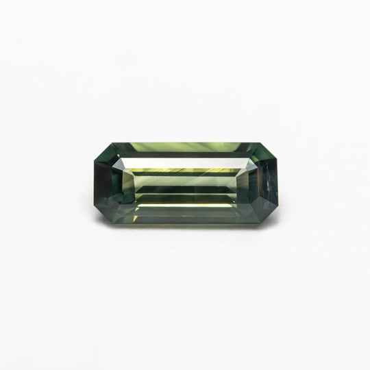 Green/Teal Step Cut Sapphire - 0.78ct Cut Corner Rectangle