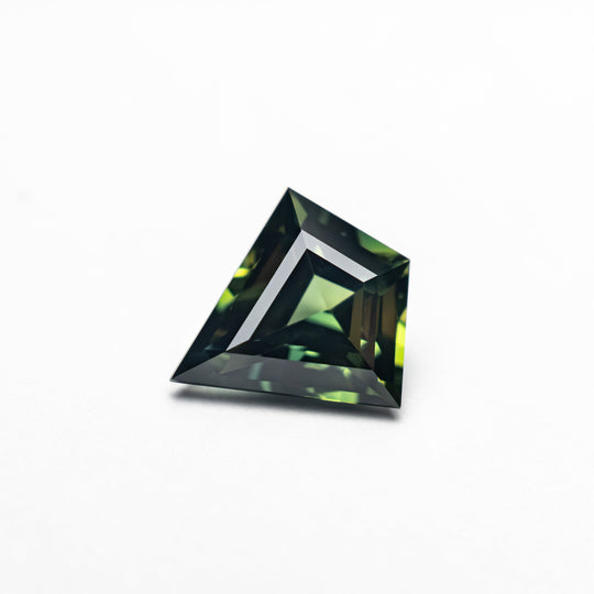 Green Step Cut Sapphire - 1.22ct Kite
