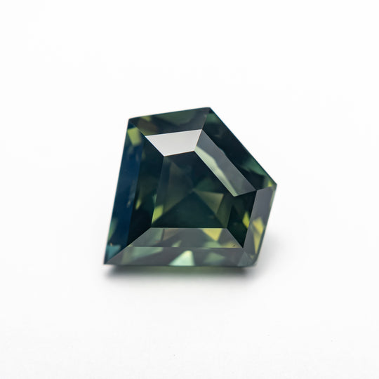 Green Step Cut Sapphire - 2.99ct Shield