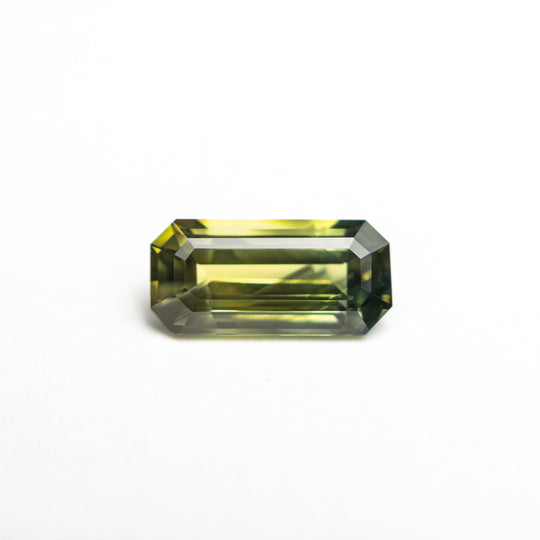 Green Step Cut Sapphire - 1.20ct Cut Corner Rectangle