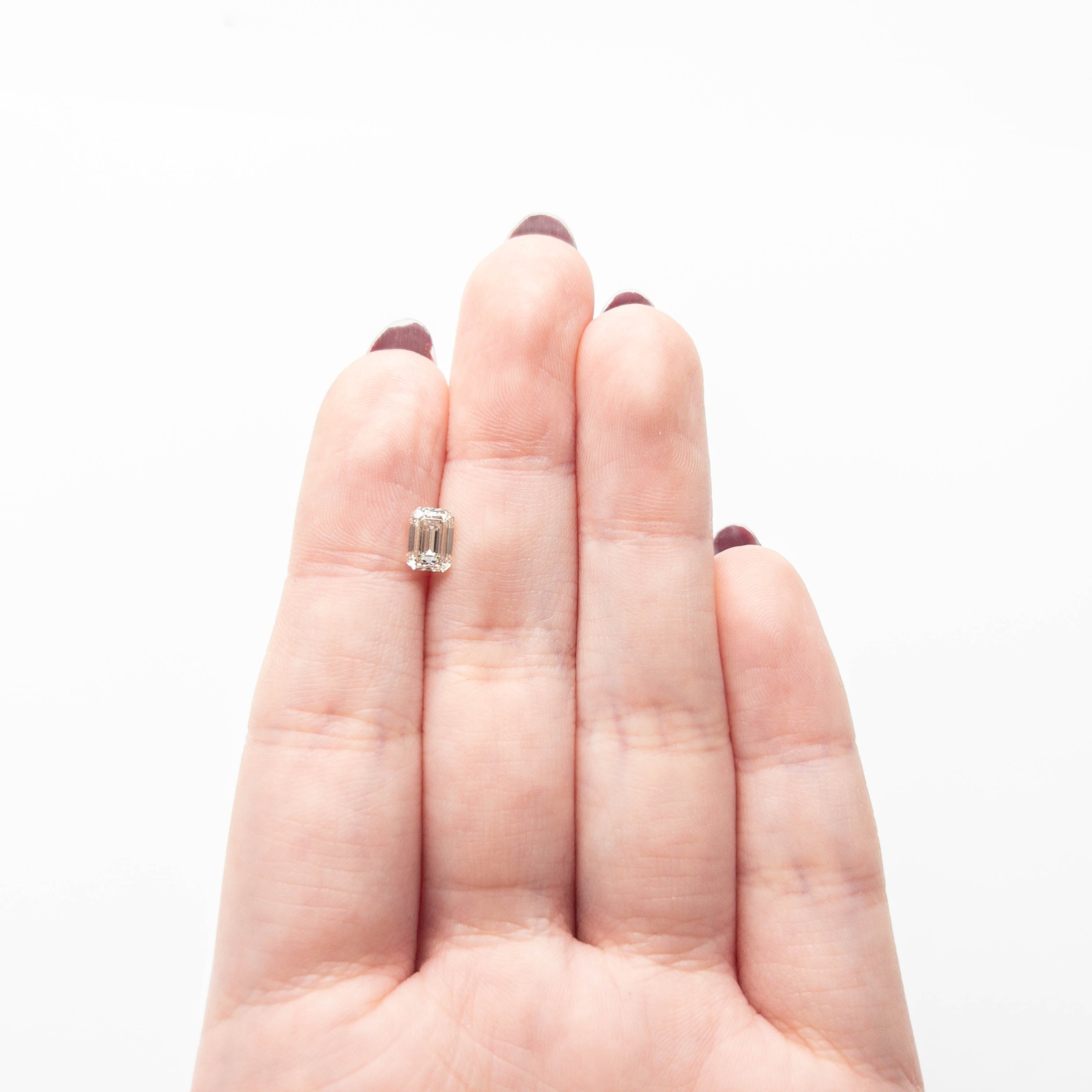 Champagne Step Cut Diamond - 1.07ct Cut Corner Rectangle