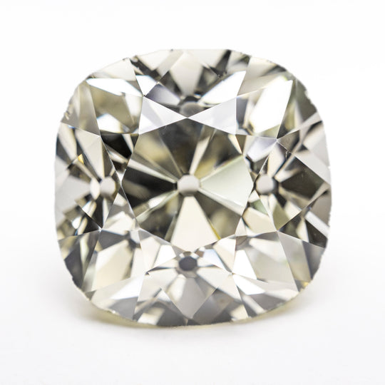 White Antique Old Mine Cut Diamond - 8.86ct Cushion