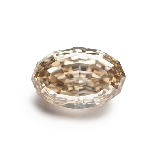 Champagne Step Cut Diamond - 2.82ct Geo Oval