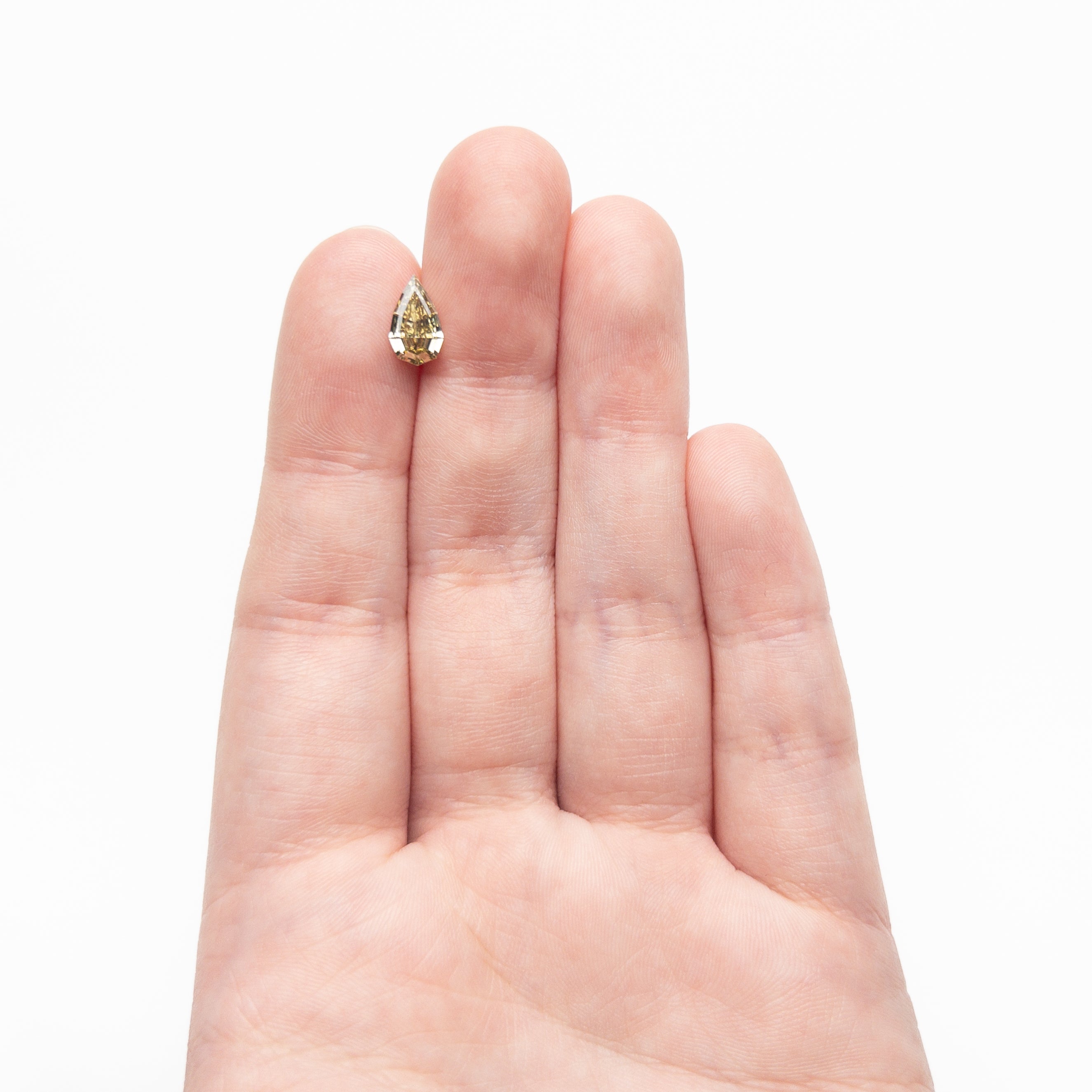 Champagne Step Cut Diamond - 1.03ct Geo Pear
