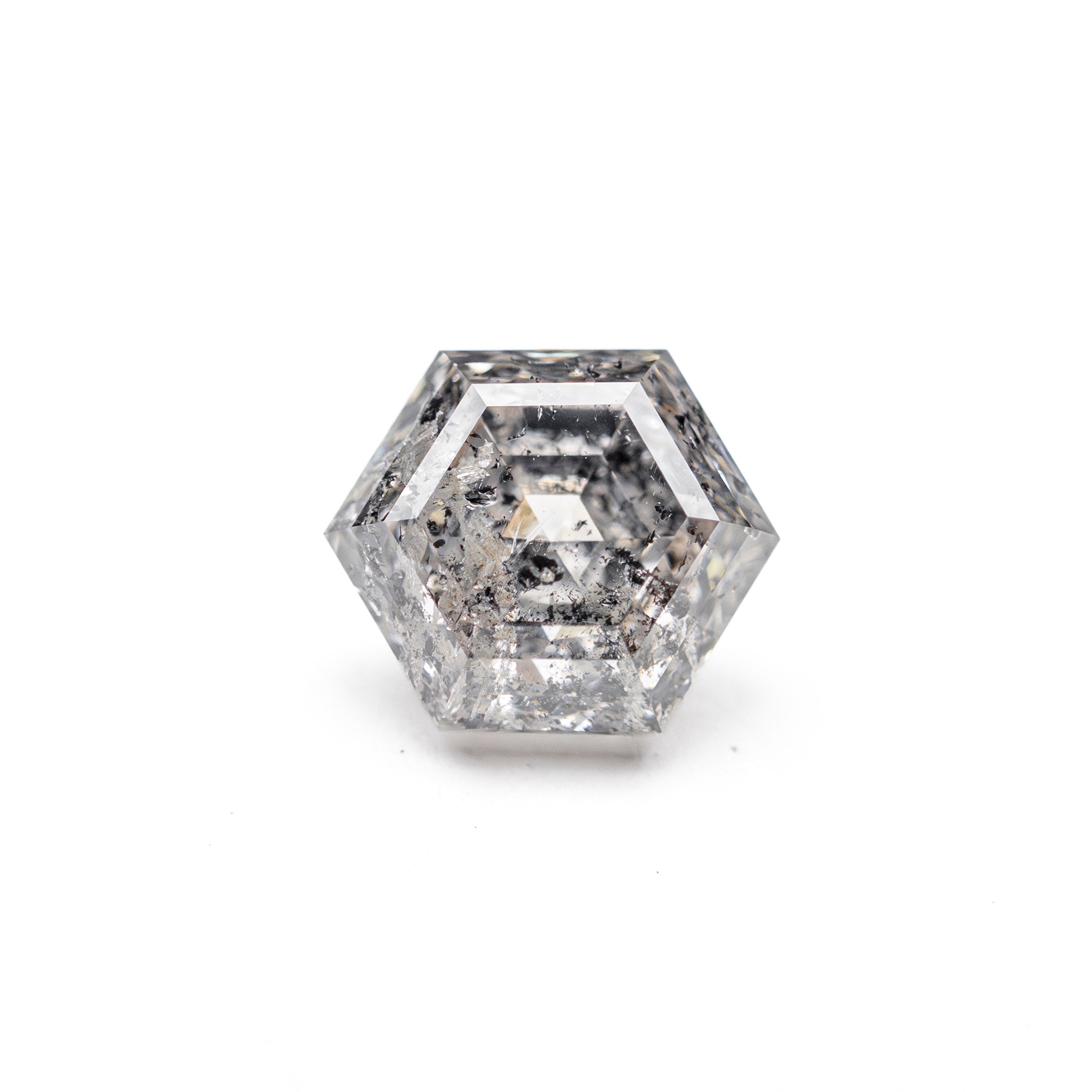 Salt and Pepper Step Cut Diamond - 1.45ct Hexagon