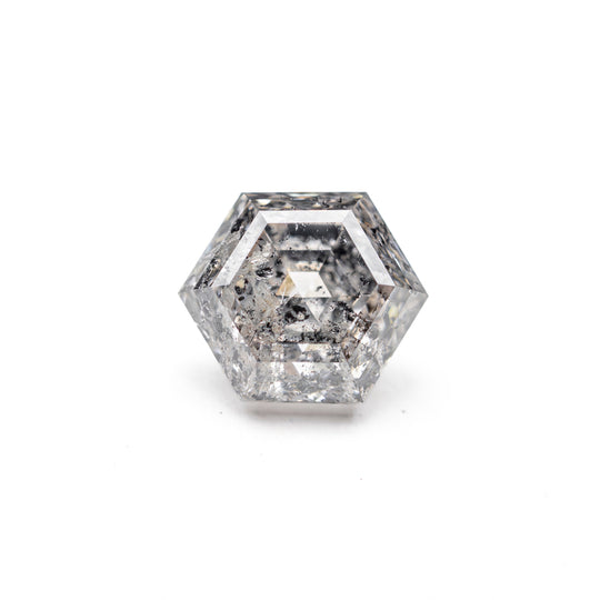 Salt and Pepper Step Cut Diamond - 1.45ct Hexagon