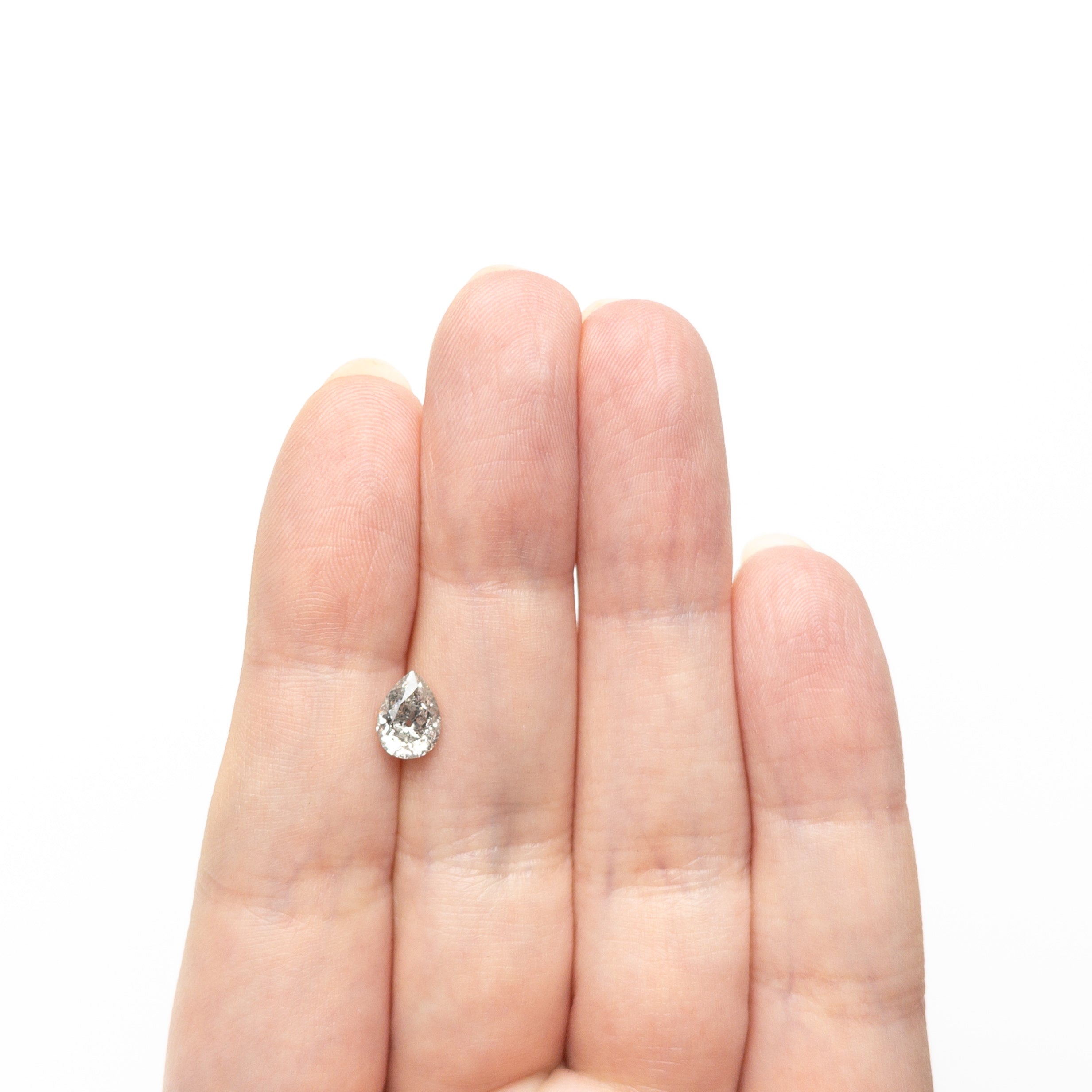 Salt and Pepper Brilliant Diamond - 1.16ct Pear