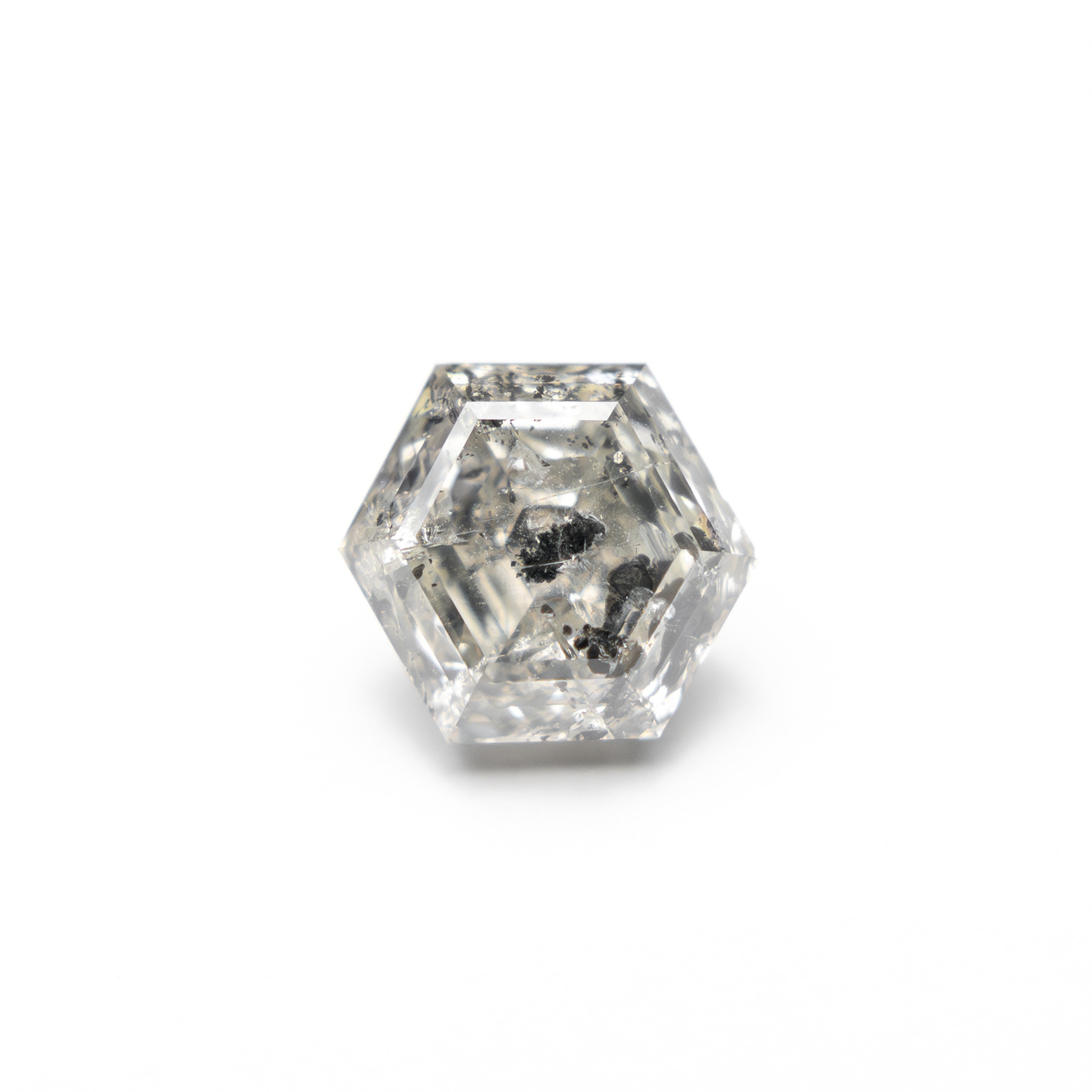 Salt and Pepper Step Cut Diamond - 1.35ct Hexagon