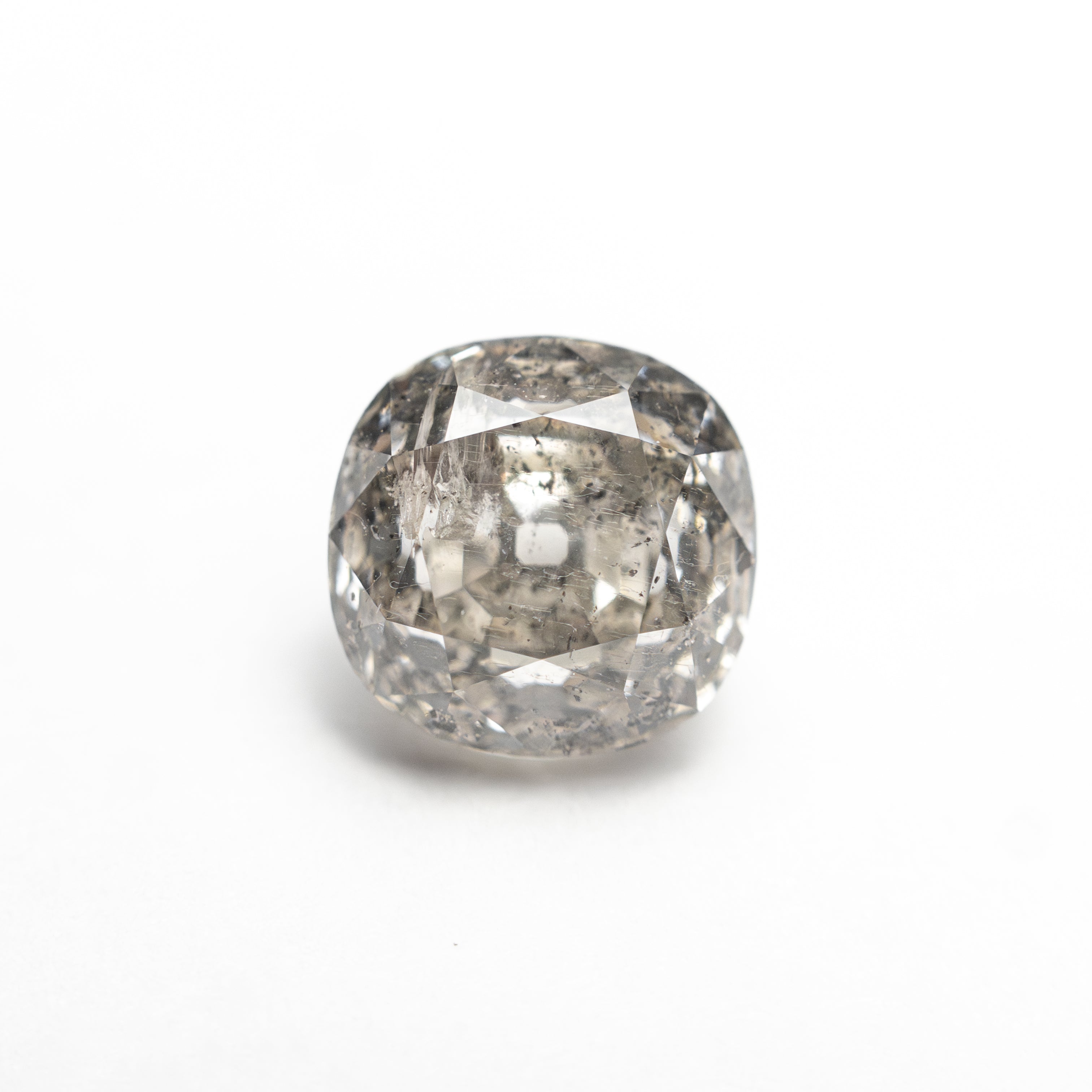 Salt and Pepper Modern Antique Old Mine Cut Diamond - 1.71ct Cushion