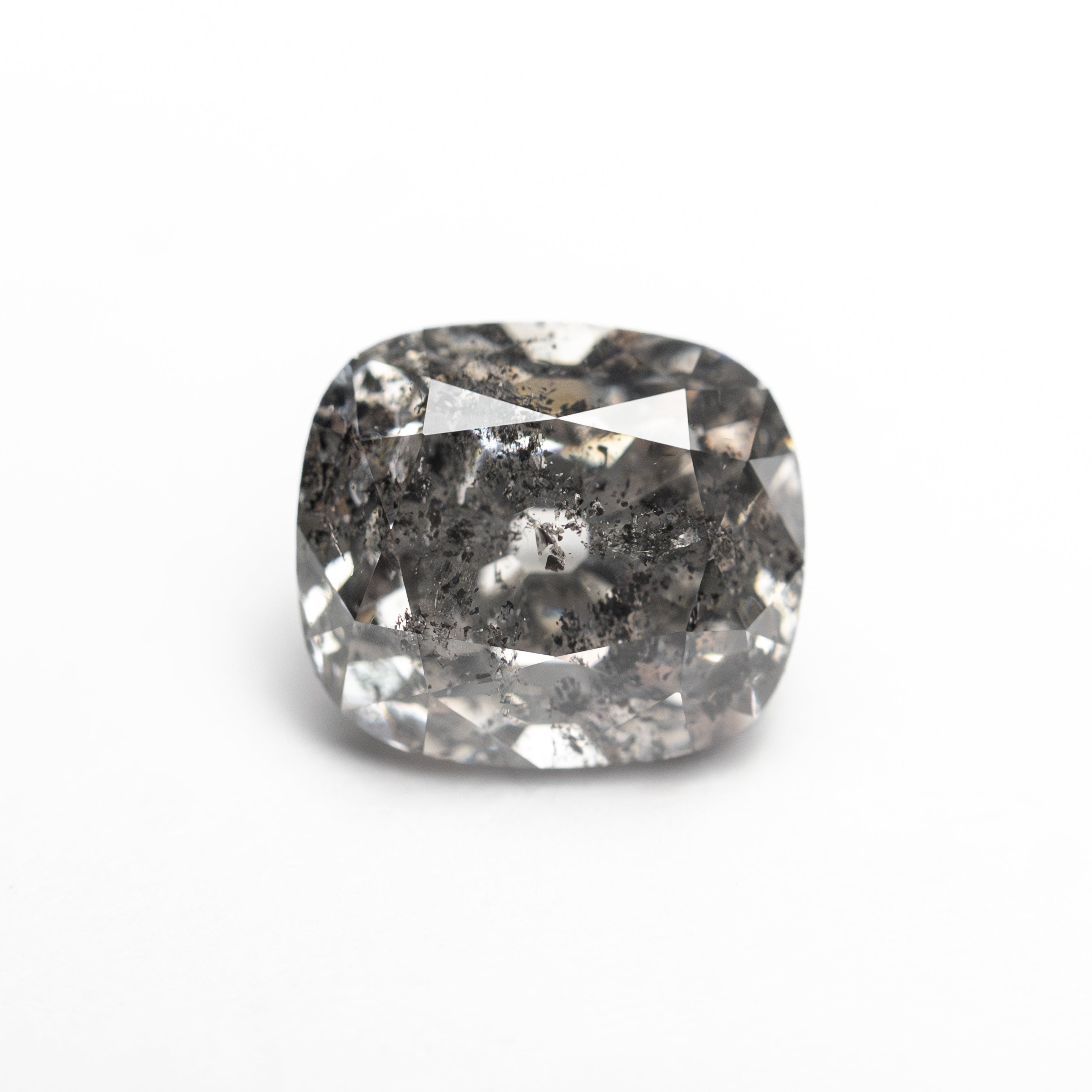 Salt and Pepper Modern Antique Old Mine Cut Diamond - 2.22ct Cushion