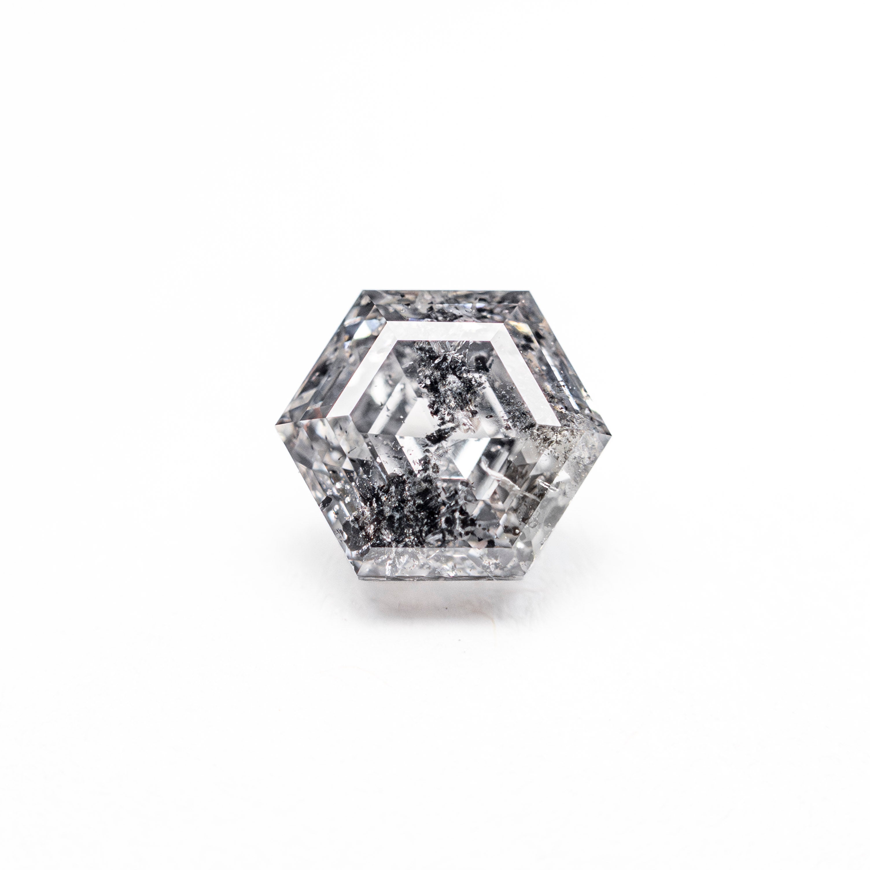 Salt and Pepper Step Cut Diamond - 1.04ct Hexagon