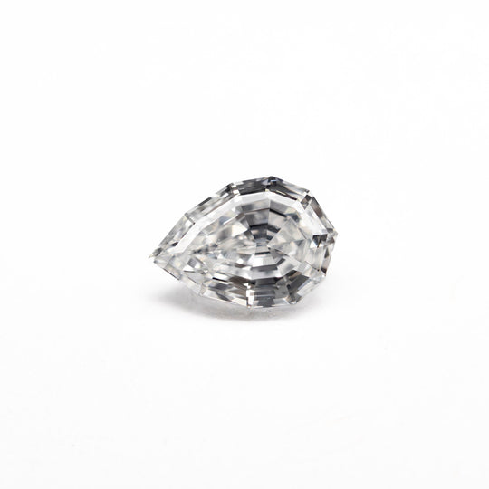 White Step Cut Diamond - 0.59ct Geo Pear