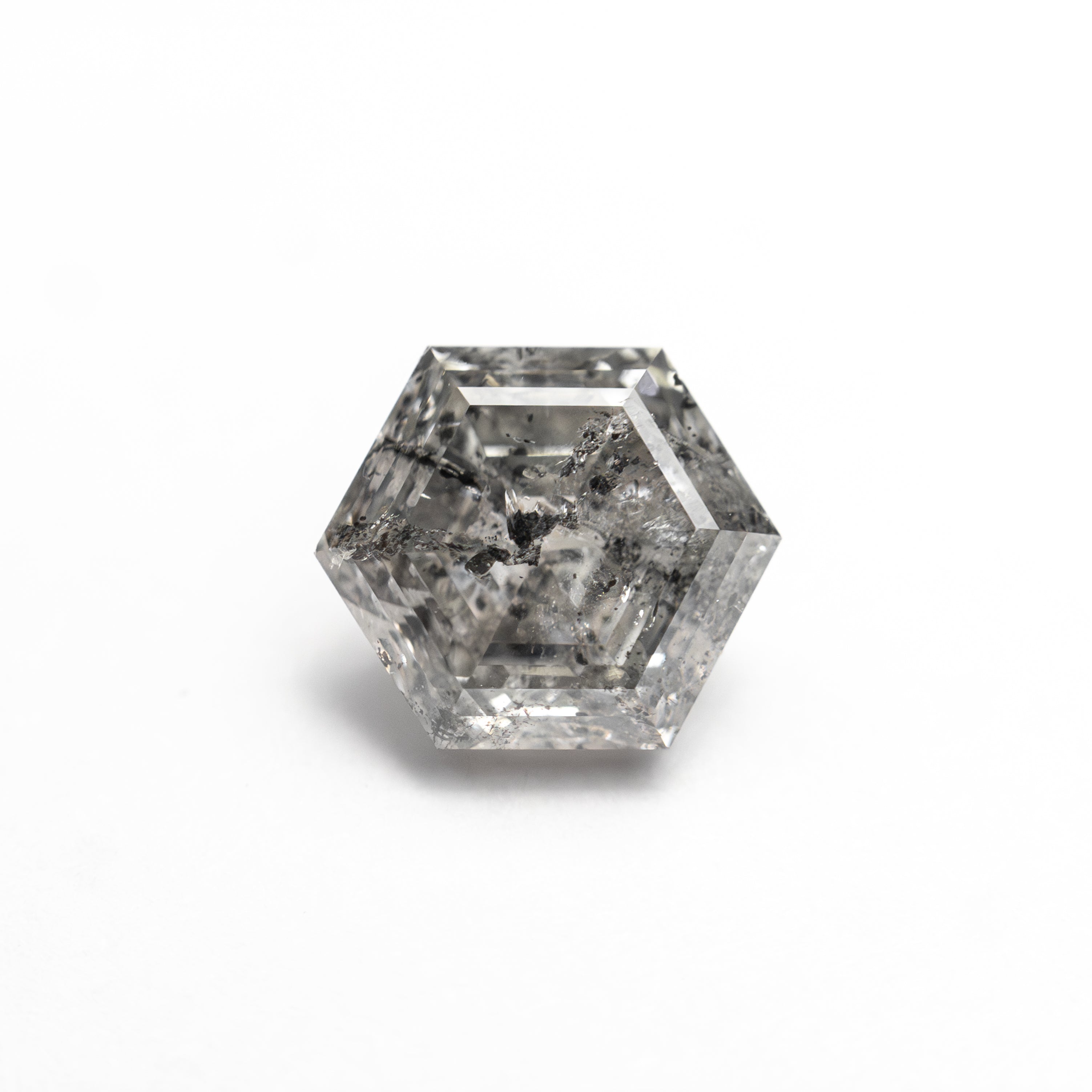 Salt and Pepper Step Cut Diamond - 1.29ct Hexagon