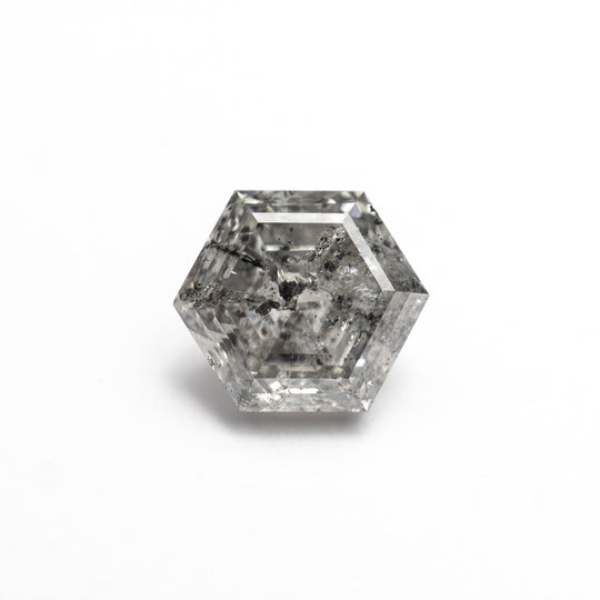 Salt and Pepper Step Cut Diamond - 1.29ct Hexagon