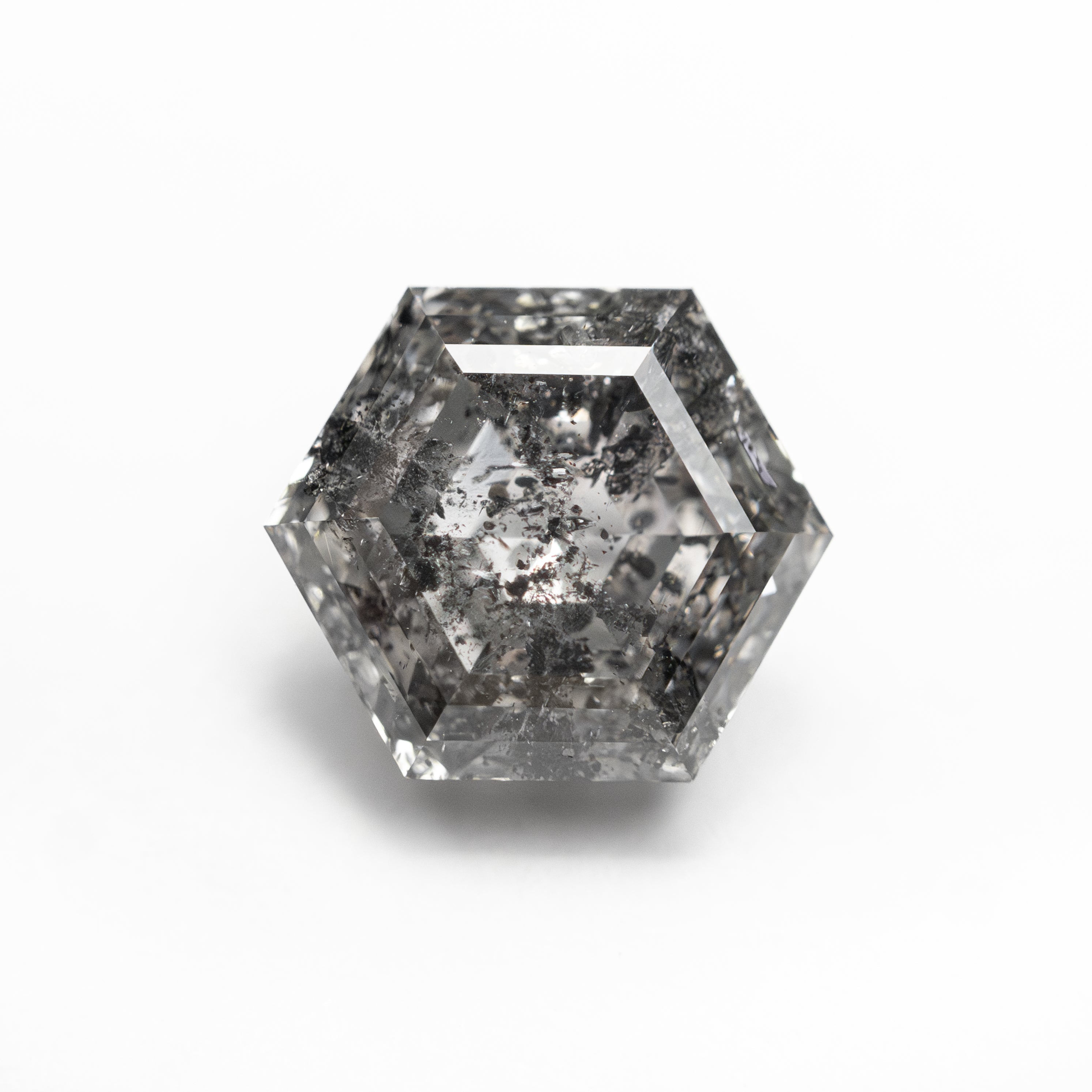 Salt and Pepper Step Cut Diamond - 2.31ct Hexagon