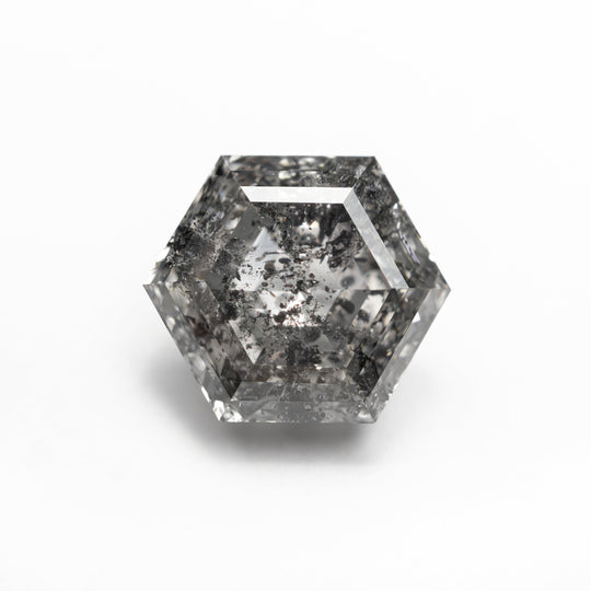 Salt and Pepper Step Cut Diamond - 2.31ct Hexagon