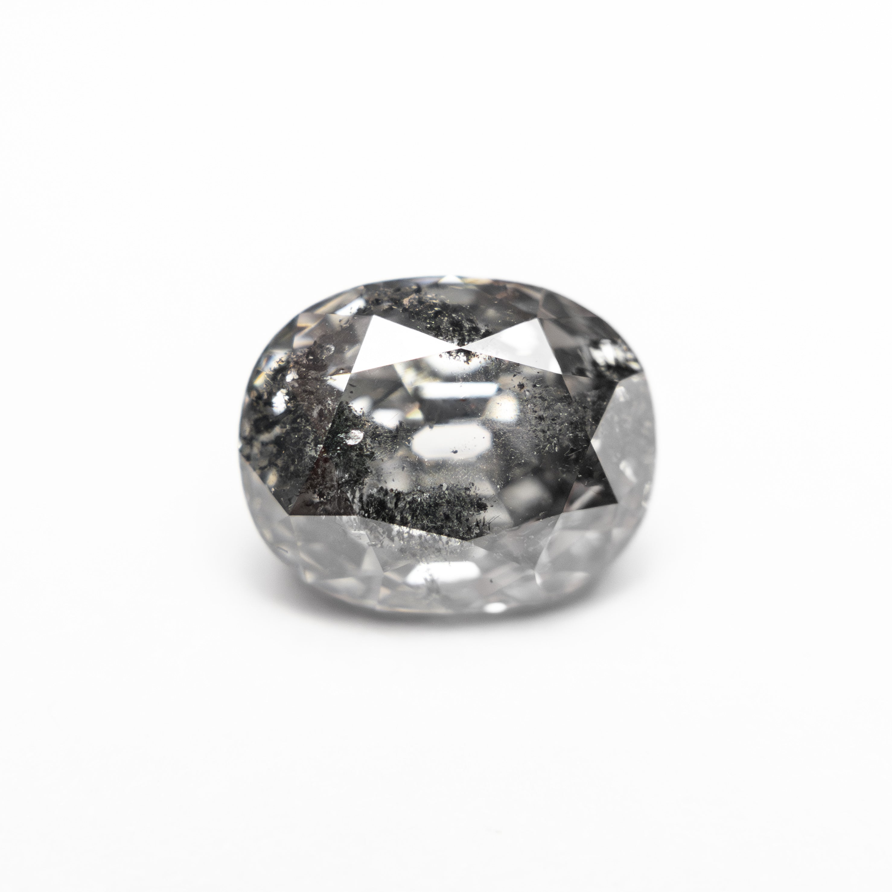 Salt and Pepper Modern Antique Old Mine Cut Diamond - 2.45ct Cushion