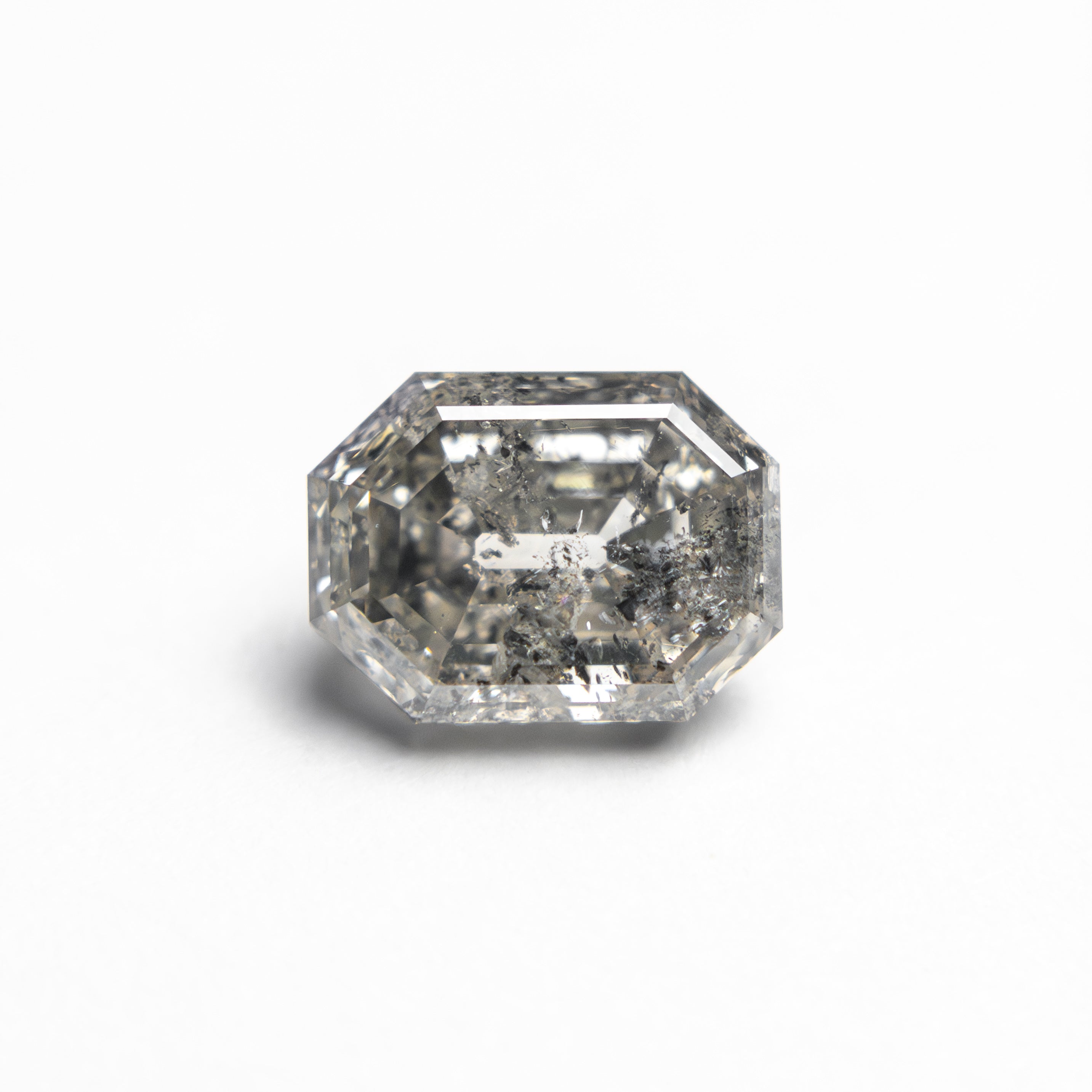 Salt and Pepper Step Cut Diamond - 1.52ct Cut Corner Rectangle