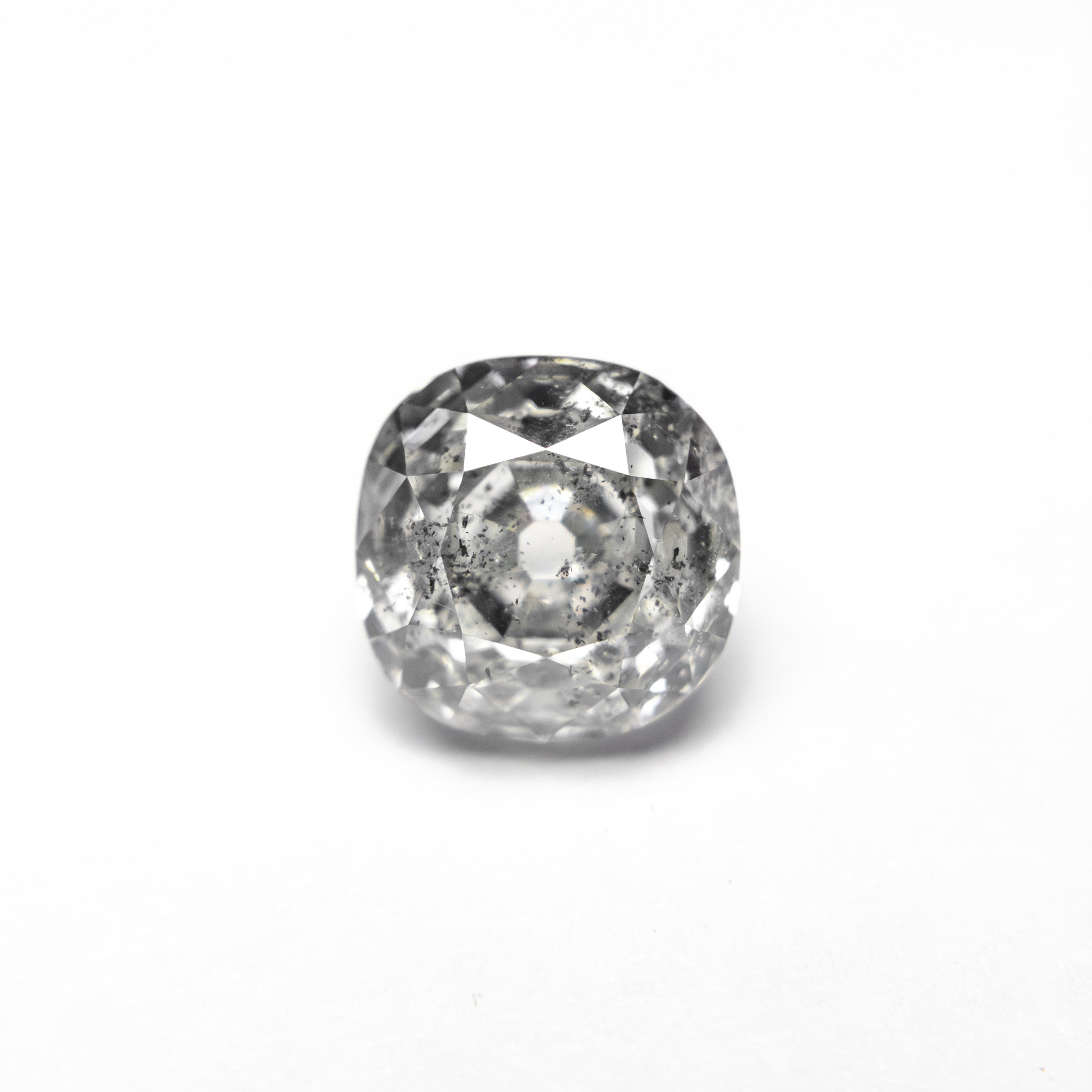 Salt and Pepper Modern Antique Old Mine Cut Diamond - 1.61ct Cushion