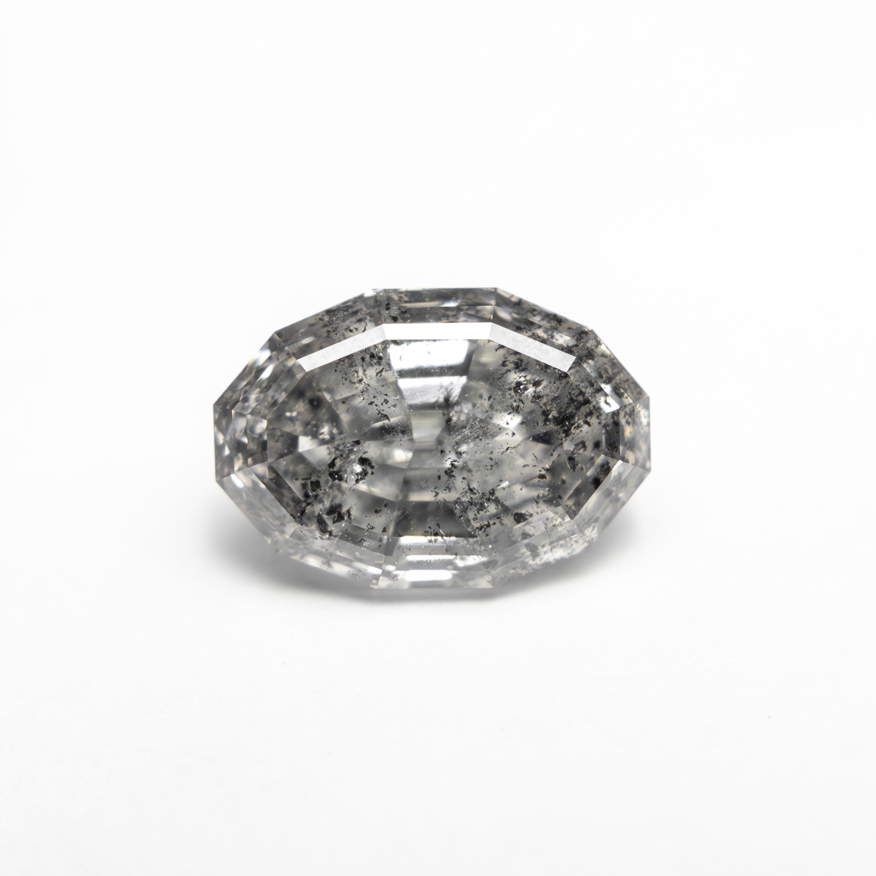 Salt and Pepper Step Cut Diamond - 1.84ct Geo Oval