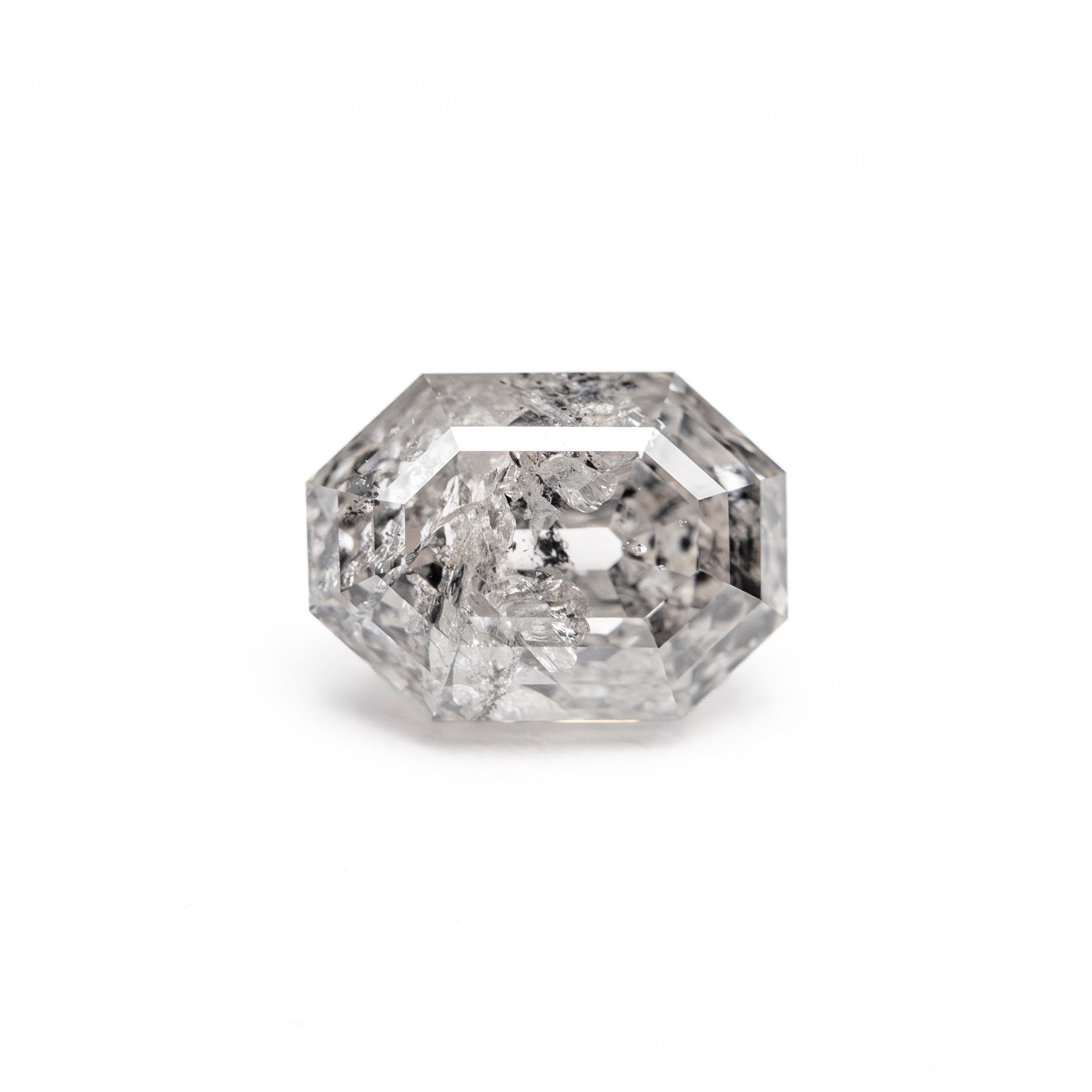 Salt and Pepper Step Cut Diamond - 1.50ct Cut Corner Rectangle